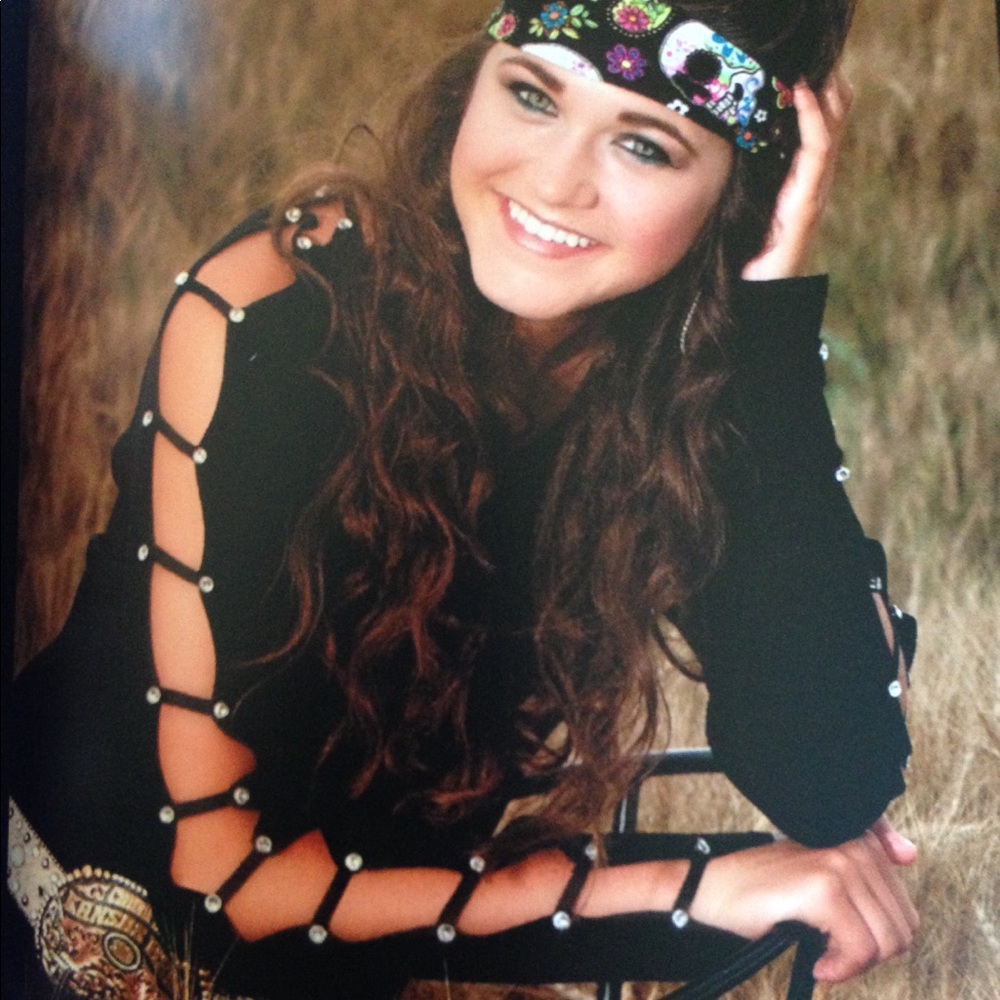 Black sweater with rhinestones